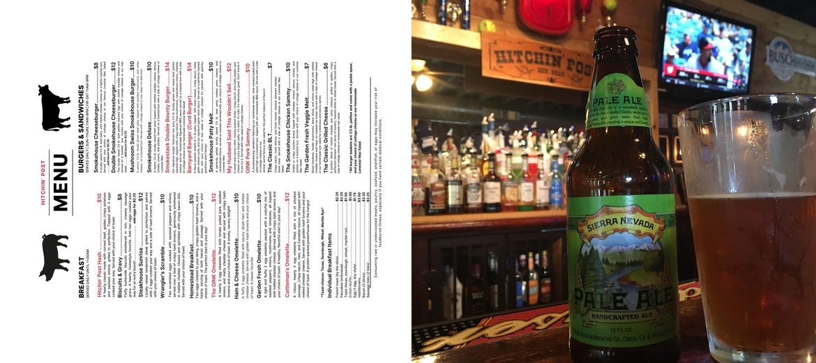 Hitchin' Post Menu