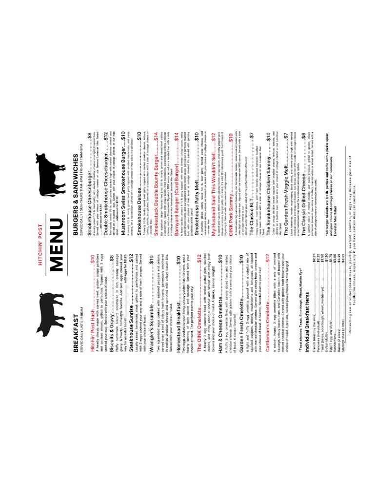 Hitchin' Post Menu image 1